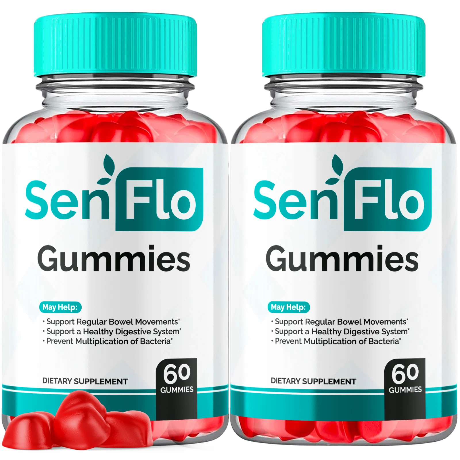 Senflo Digestive Support Gummies Advanced Gut Health Balance Supplement 120 Gums