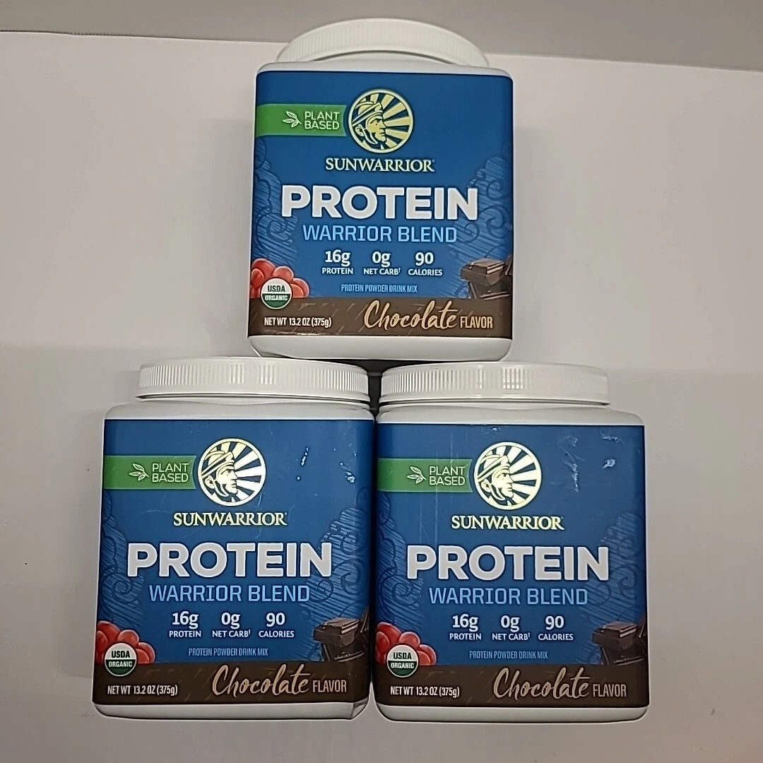 [316895685896] Sun Warrior Protein - Chocolate - Lot of 3 - Free Shipping