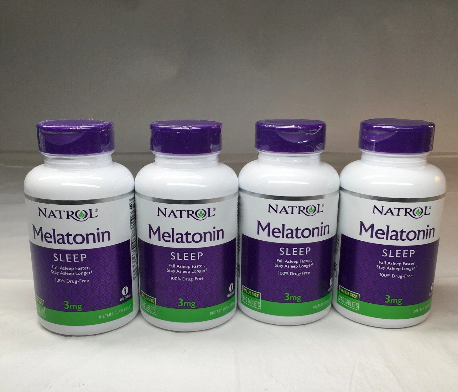 Natrol Melatonin 3mg Tablets, Quantity #240, Lot Of 4 Bots. Expires Apr-30-2026