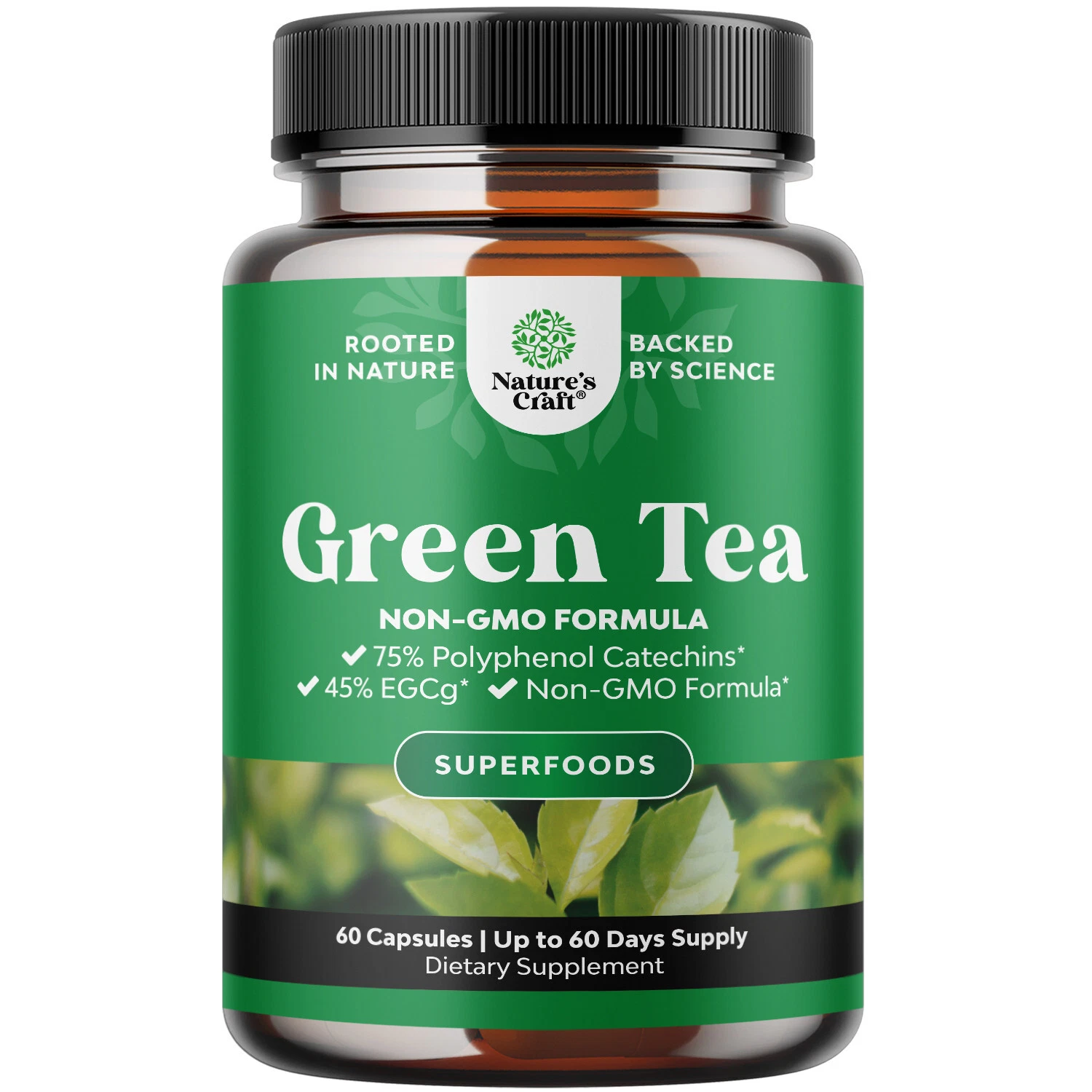 Green Tea Extract Capsules Pure Extract Weight Loss Pills Burn Belly Fat 60ct