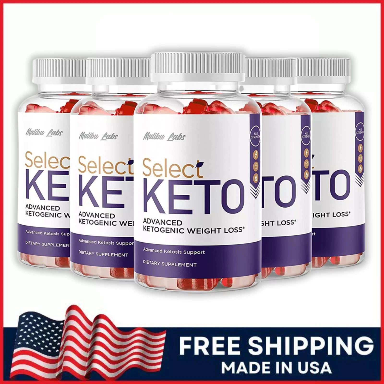 Select Keto Advanced Plus Ketogenic Weight Loss ACV Gummies (5 Pack)