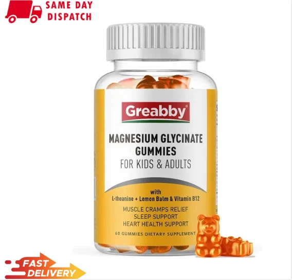 Magnesium Glycinate Gummies for Kids & Adults - Magnesium Glycinate 300mg Che...