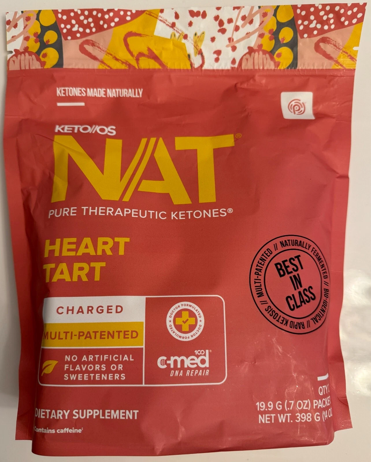Prüvit Ketones NAT 20 Packets Charged HEART TART / FREE SHIPPING Exp 03/2026