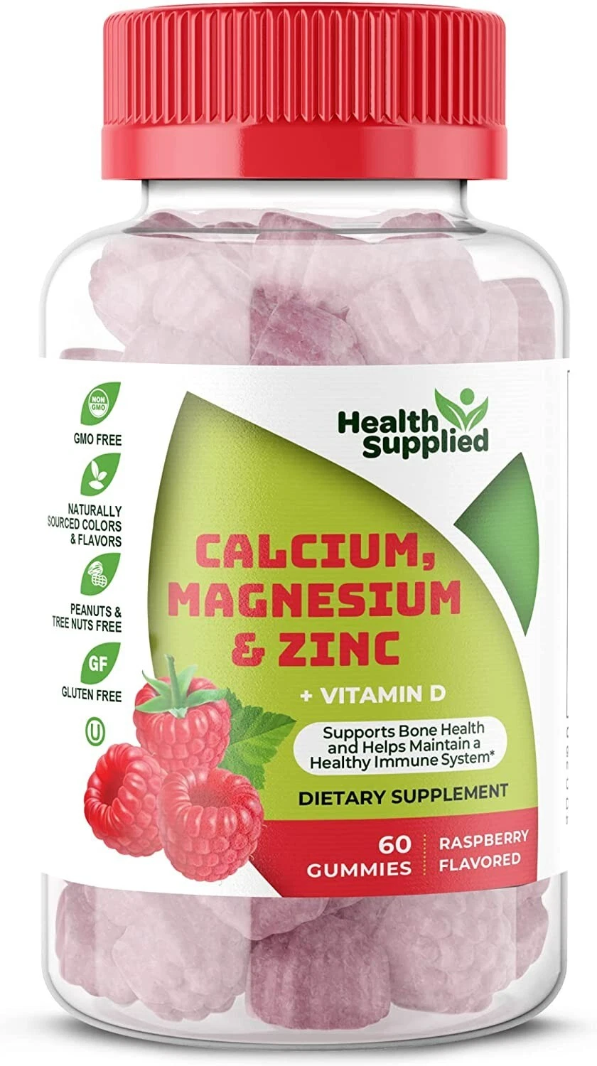 Calcium Magnesium & Zinc + Vitamin D Gummies | Bone Health Immune Energy