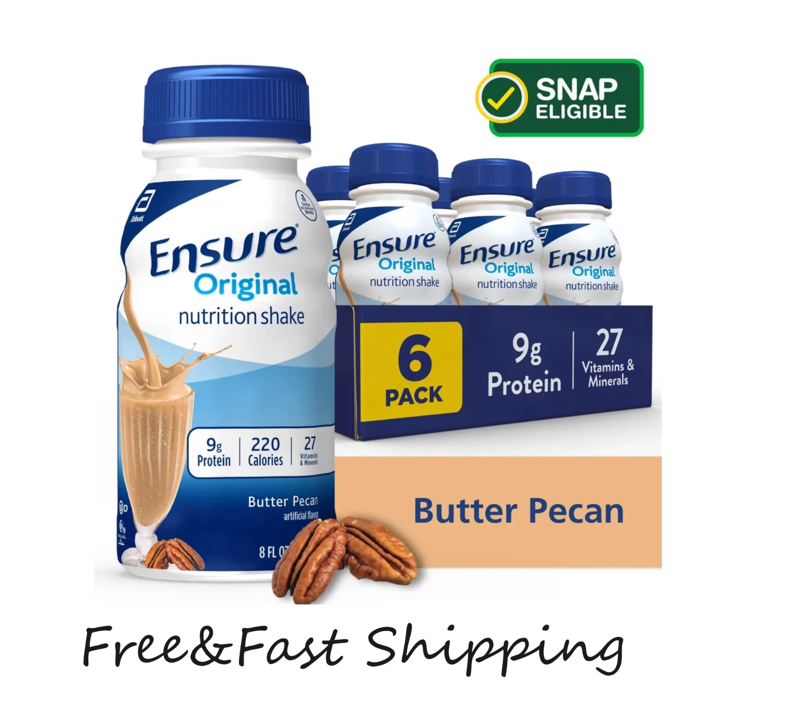 Ensure Original Meal Replacement Nutrition Shake Butter Pecan 8 Fl Oz 6 Count