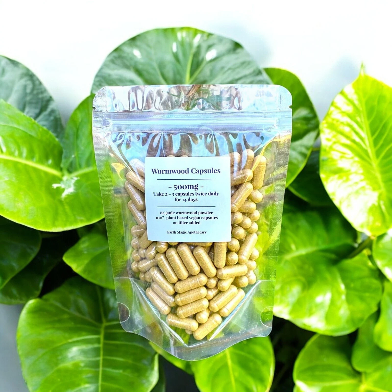 [185653089251] Wormwood Capsules, 500mg, Immune Care, Digestive, Parasite Detox, 50 Count