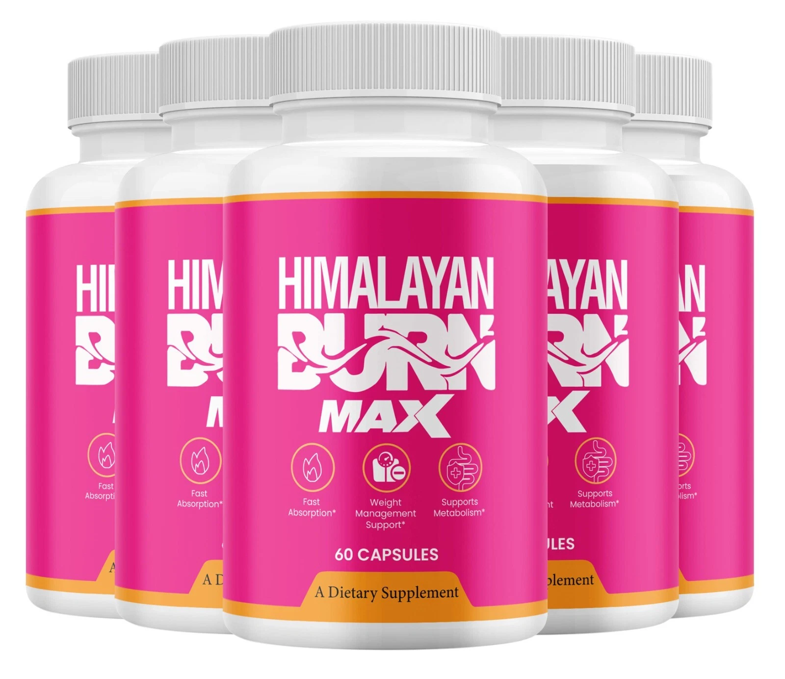 (5 Pack) Himalayan Burn Max Capsules, Himalaya Burn Max Advanced Supplement