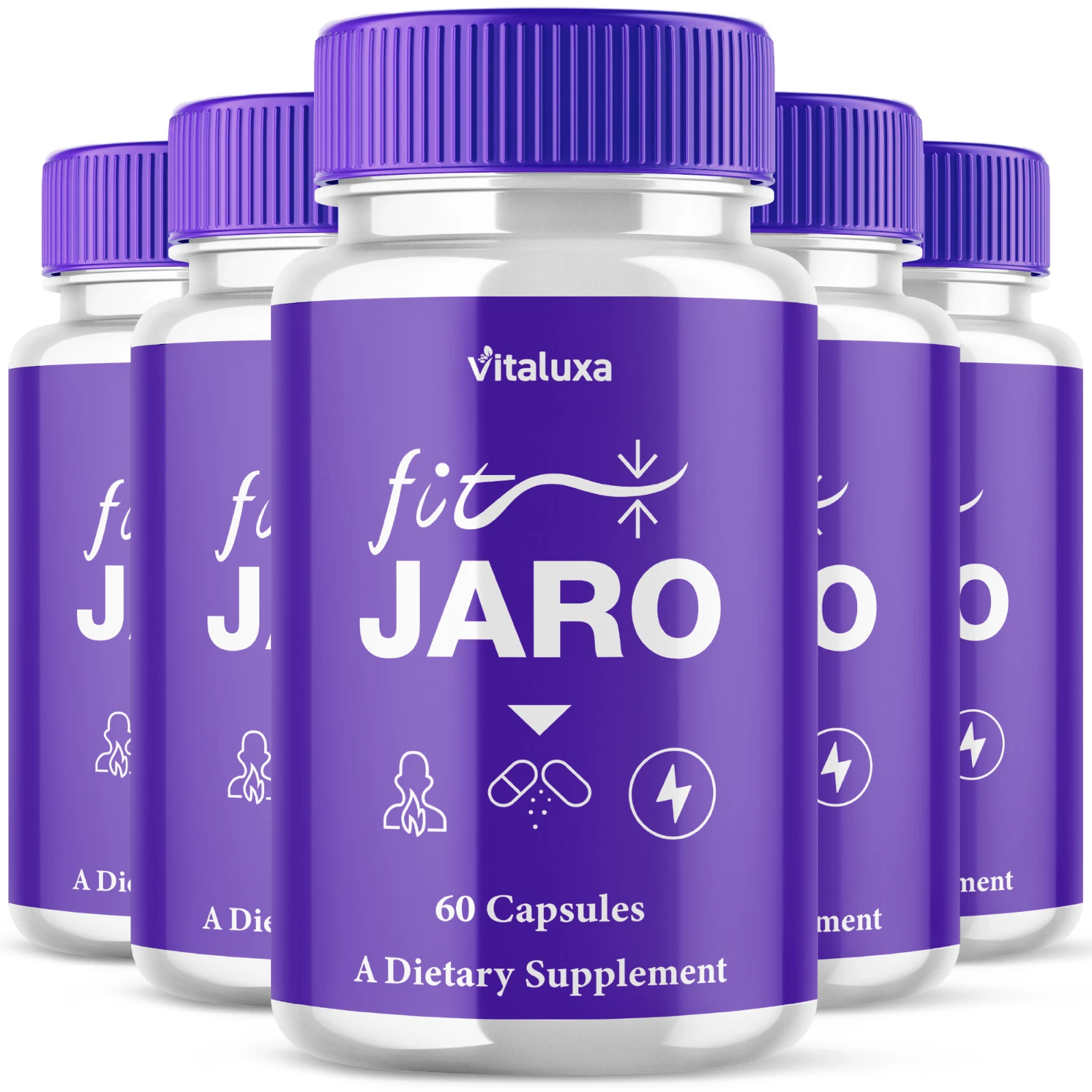 (5 Pack) Fit Jaro Slim Capsules, Slim Advanced Dietary Supplement (300 Capsules)