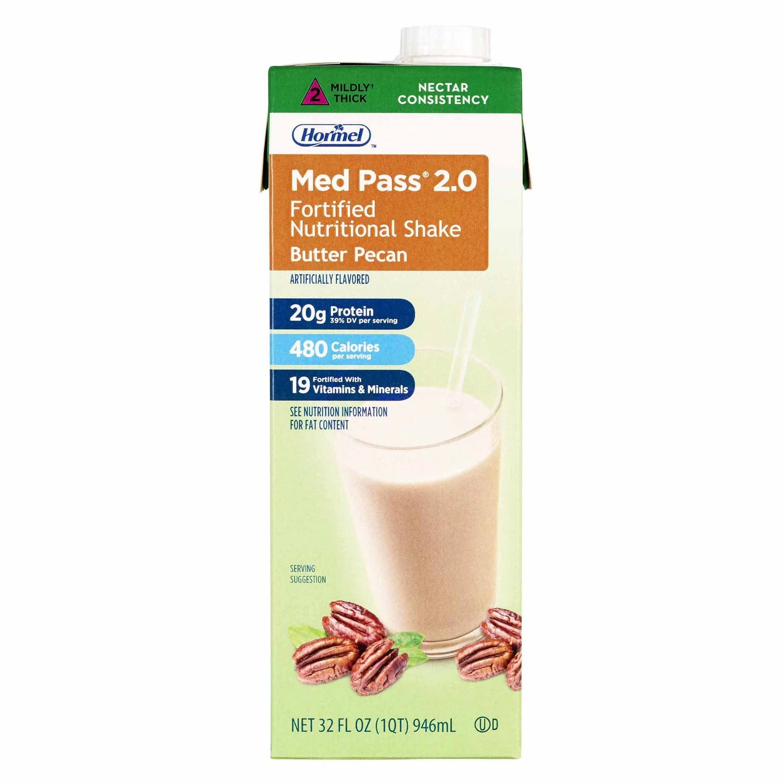 Med Pass 2.0 Oral Supplement Butter Pecan 32 oz Carton