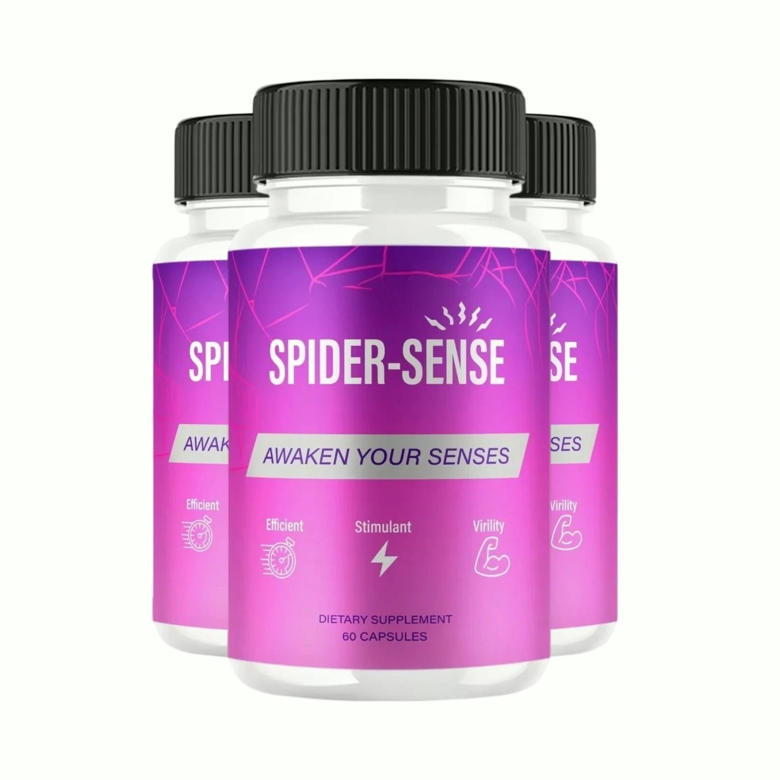 스파이더 센스 알약 3 팩 - 전반적인 남성용 건강 스파이더 센스 - 180 캡슐