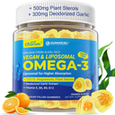 Vegan Omega-3 Gummies 1000Mg +Coq10+Magnesium- EPA 600Mg & DHA 400Mg, Fish Oil O