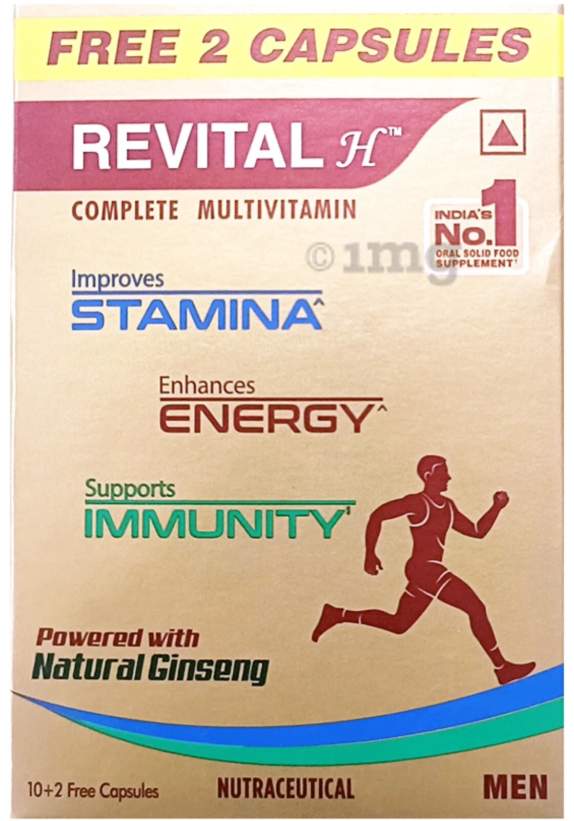 Revital H Men Multivitamin With Calcium, Zinc & Ginseng (36 Capsules)