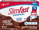 Slim-Fast Ready to Drink Bottles, Rich Chocolate Royale Shake, 10-Ounces 8 Pack