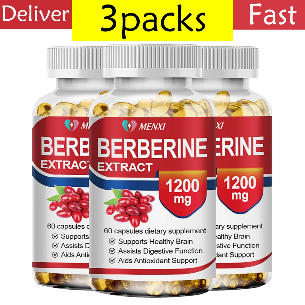 Premium Berberine HCL Extract 1200mg Capsules - Blood Sugar Support 180pills NEW