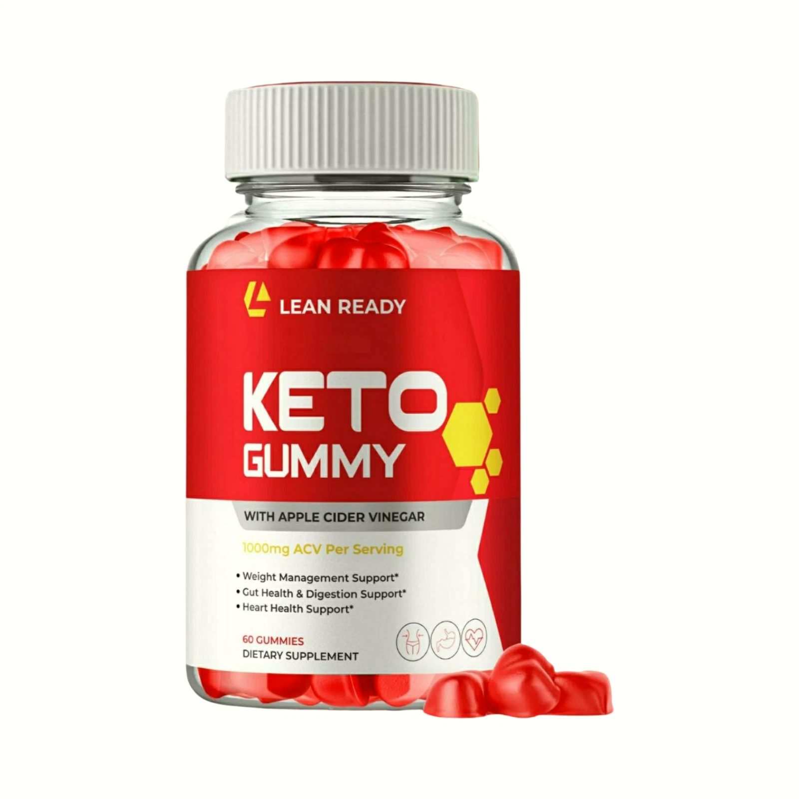 LeanReady Keto Gummies, Lean Ready Weight Loss Supplement - 60 Gummies