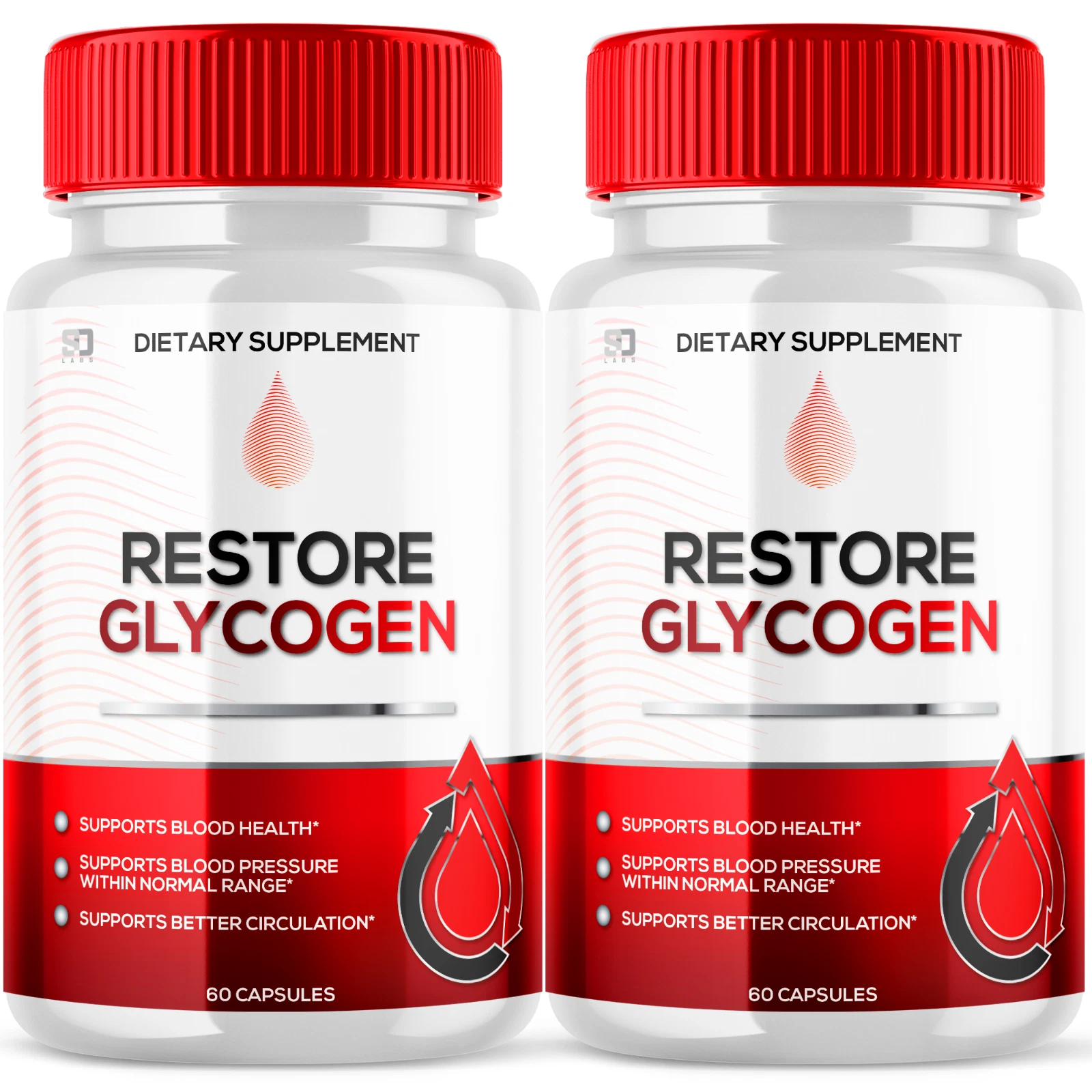 (2 Pack) Restore Glycogen Control, Restore Glycogen Blood Pills (120 Capsules)