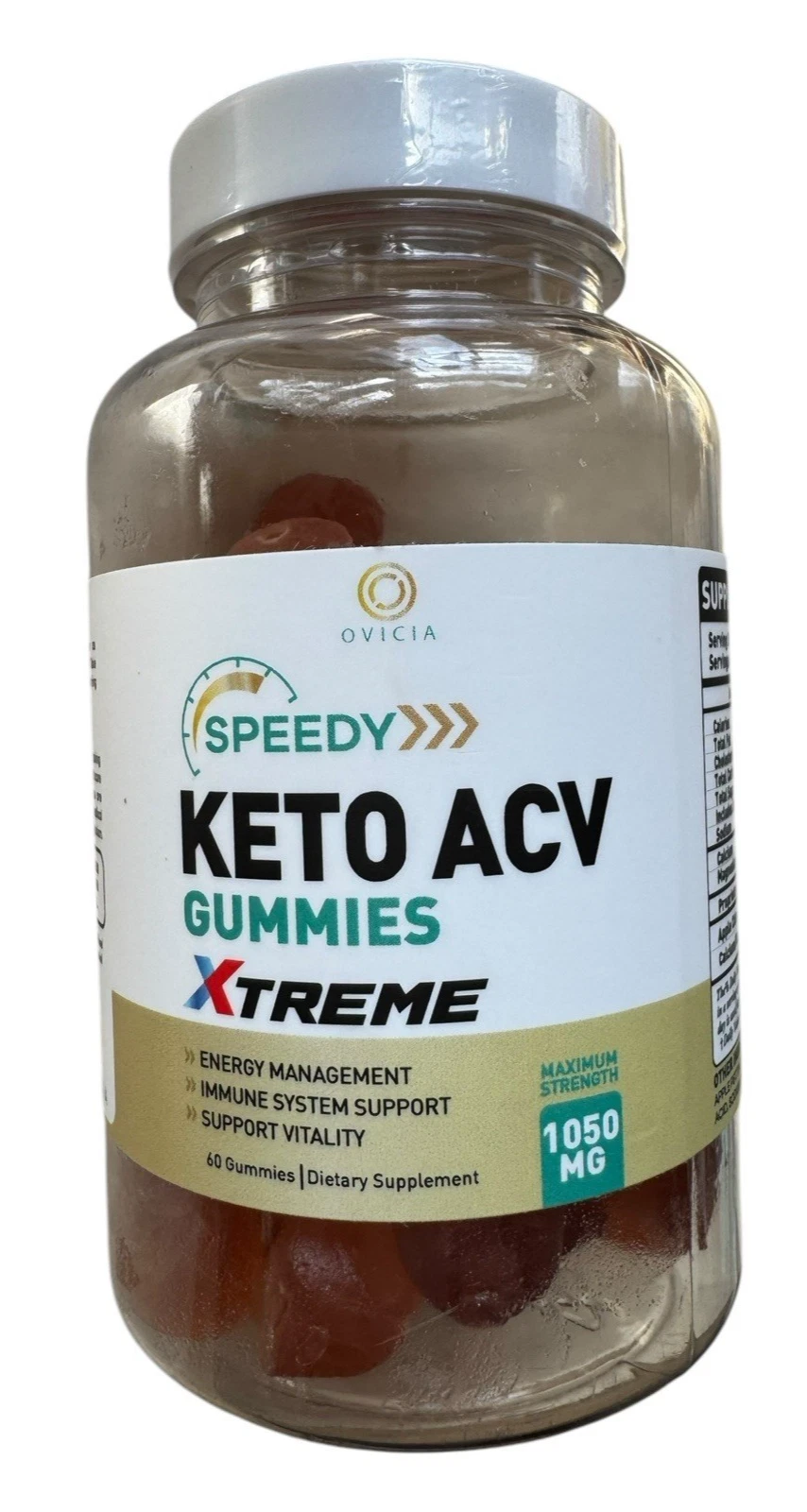 Keto ACV Gummies Xtreme - 1050mg - 60 Count - Ex: 3/26