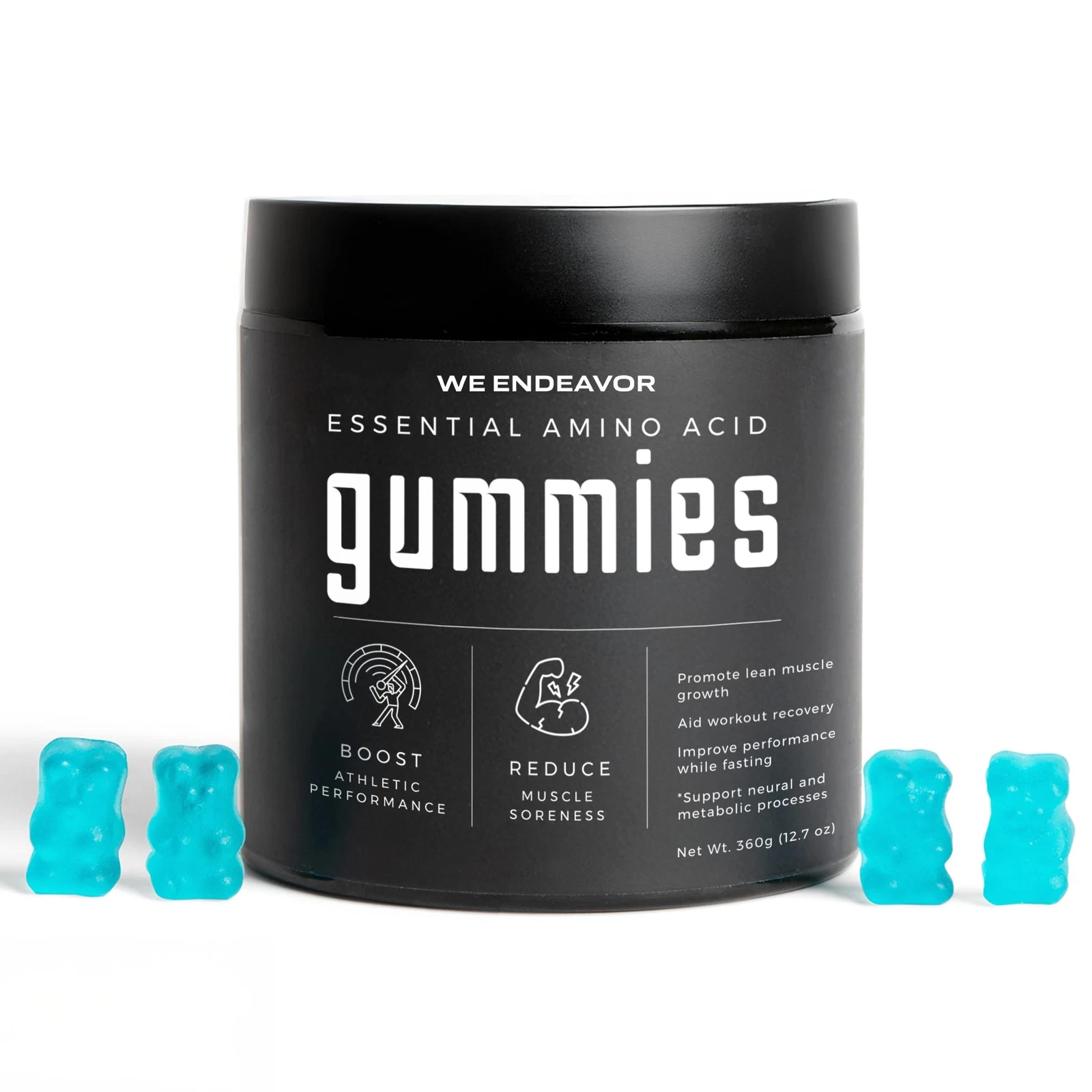 Endeavor Essential Amino Acids Gummies 5g Serving Sugar Free Supplements for ...