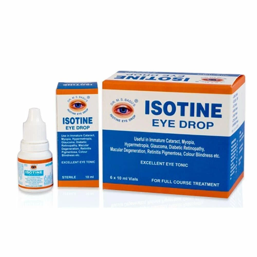 Pack of 6 Isotine Eye Drop Pure Herbal and 100% Genuine Eye Drops - 10ml