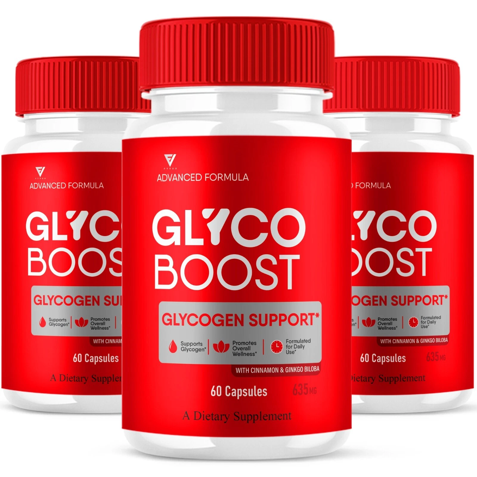 (3 Pack) Glyco Boost Advanced Formula Supplement GlycoBoost Pills (180 Capsules)