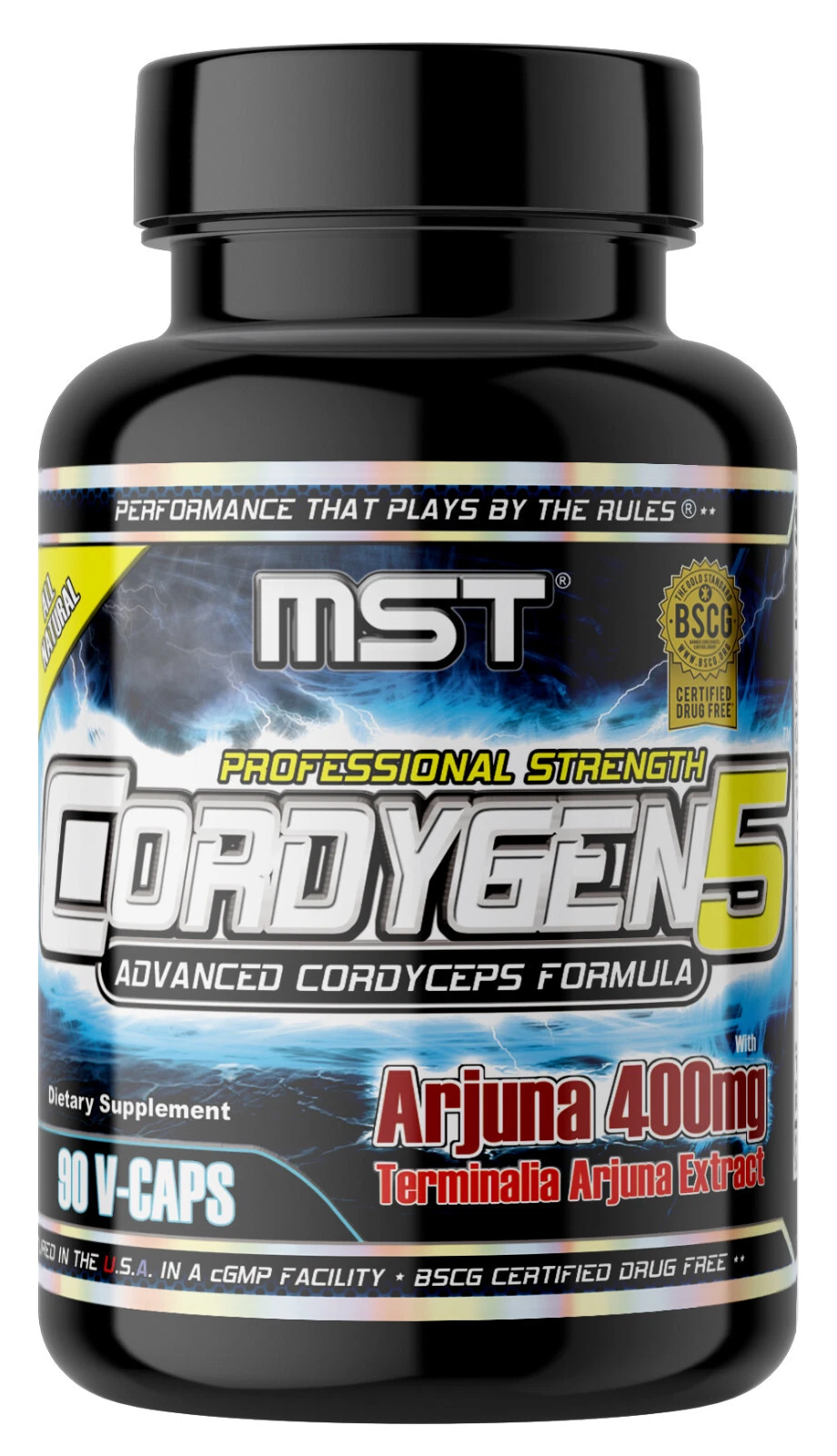 Cordygen5, Cordyceps + Arjuna and Rhodiola Extracts, BSCG Certified Drug Free
