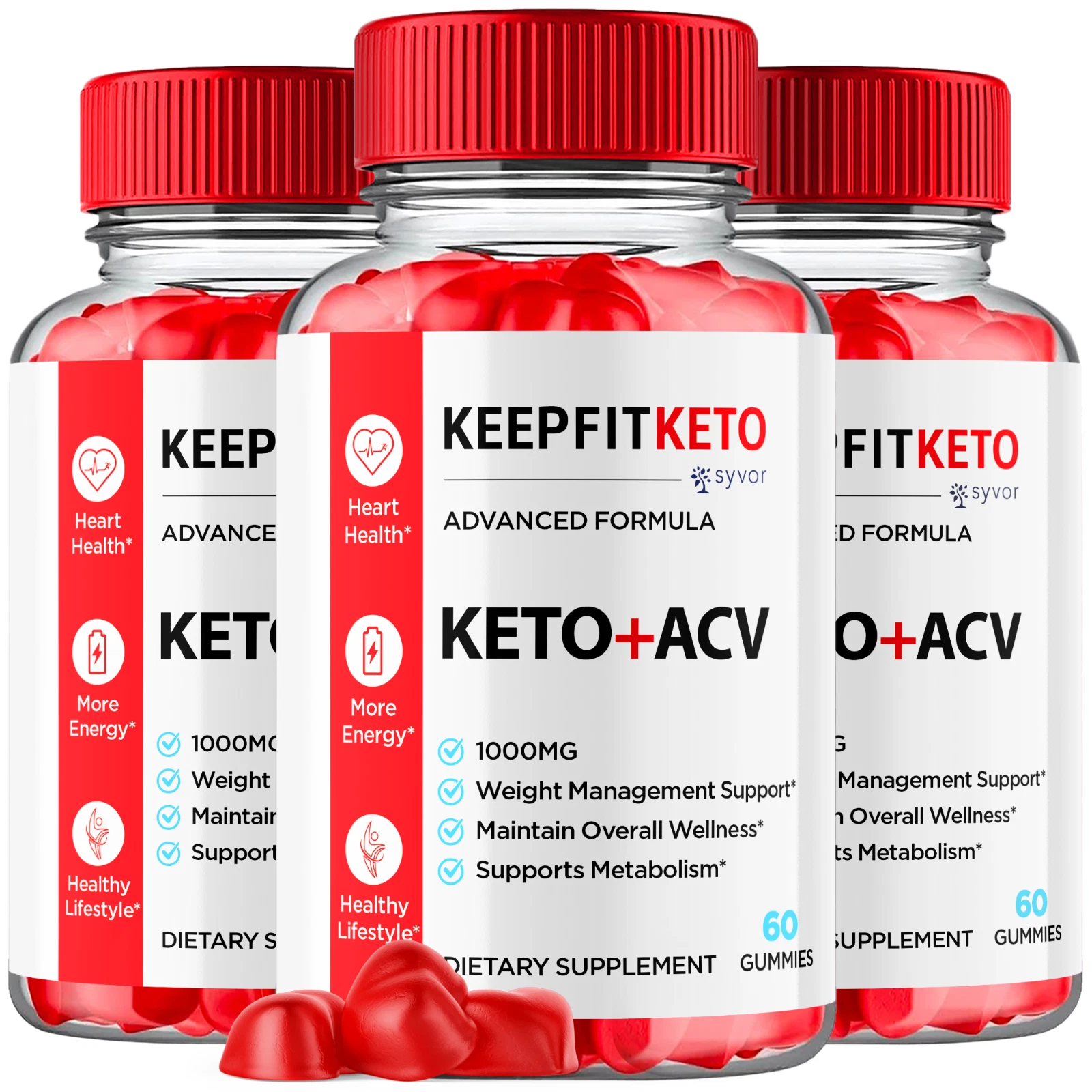 keepFit Keto ACV Gummies 1000MG Keep Fit Maximum Strength Formula 180 Gummies