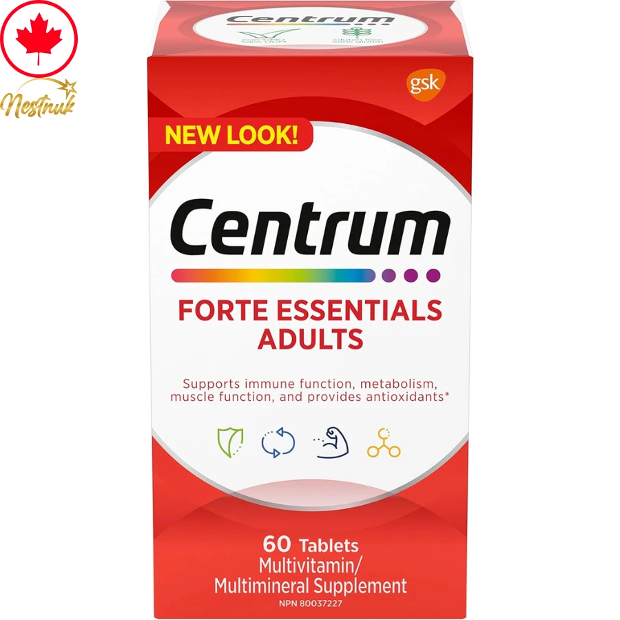 Centrum Adult Forte Multivitamin Supplement for Men & Women, 60 Tablets
