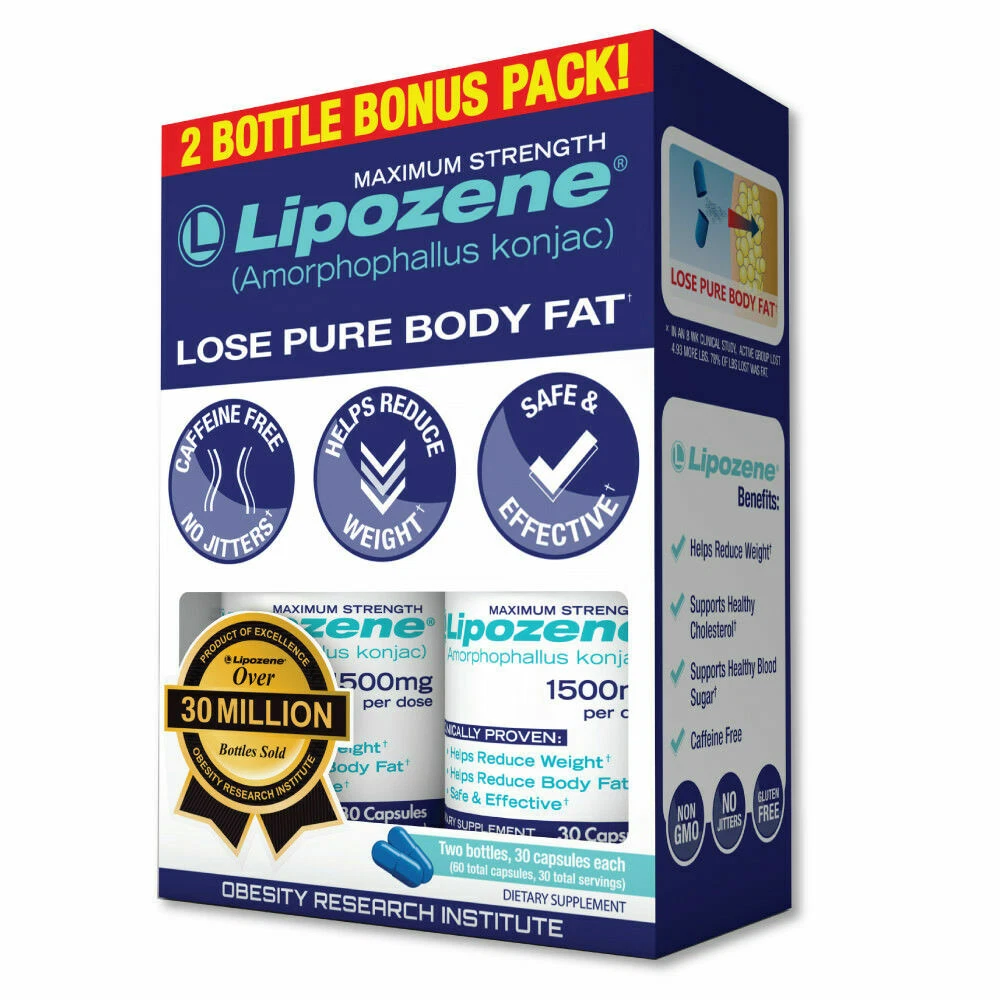 Lipozene Maximum Strength 1500mg Dietary Supplement Capsules - 60 Count