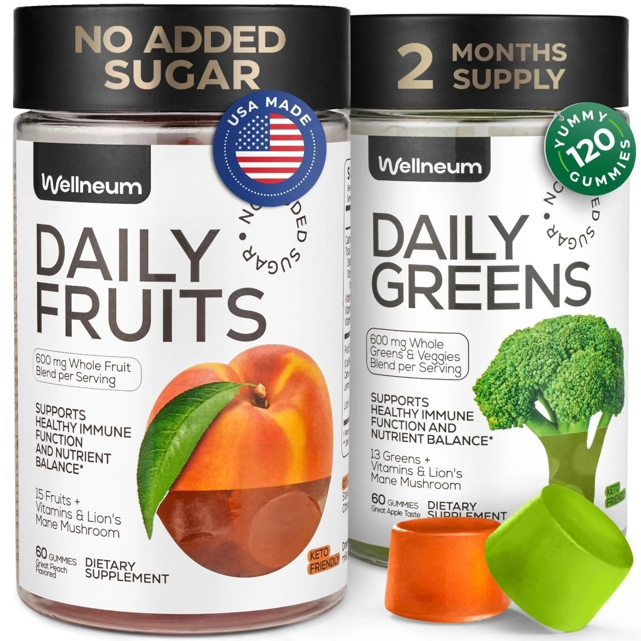 Super Fruit Super Greens Gummies for Adults - Daily Greens Vegetable Gummies for