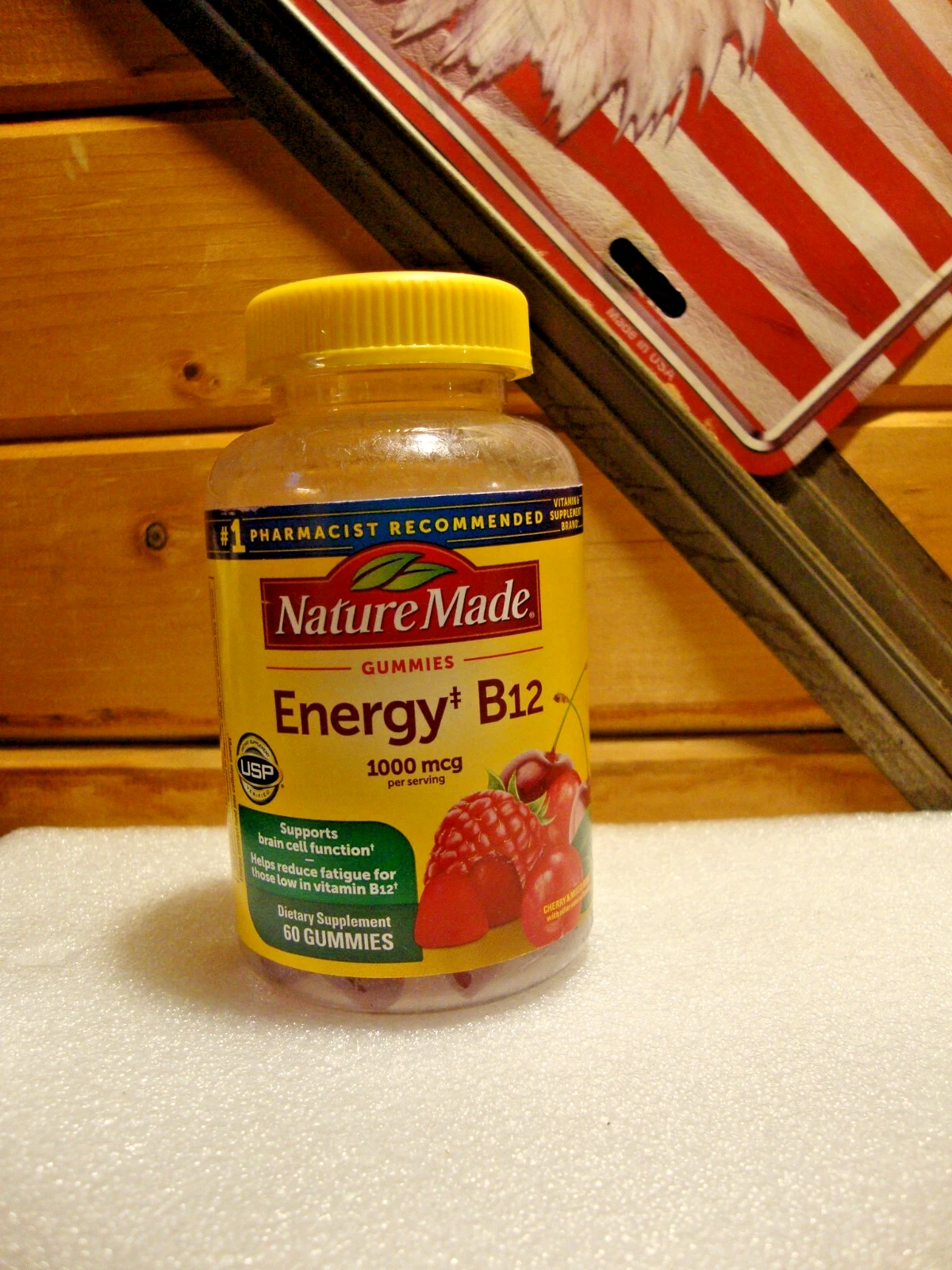 Nature Made Energy B12 1000 Mcg Gummies 60 Count Energy Metabolism Support 07/26