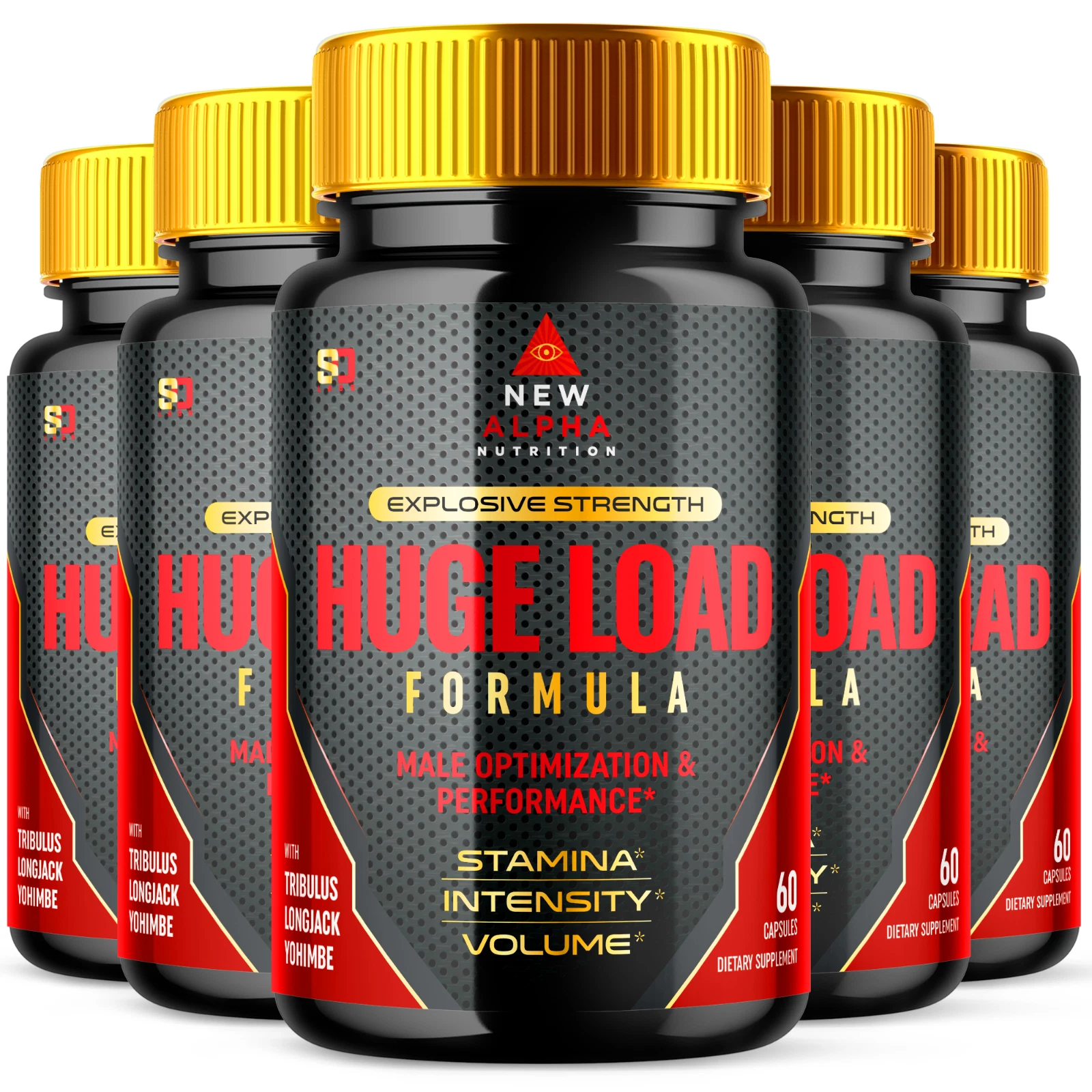 [286041464664] Huge Load Formula Optimizes Strength, Boost Performance and Stamina (5 Pack)