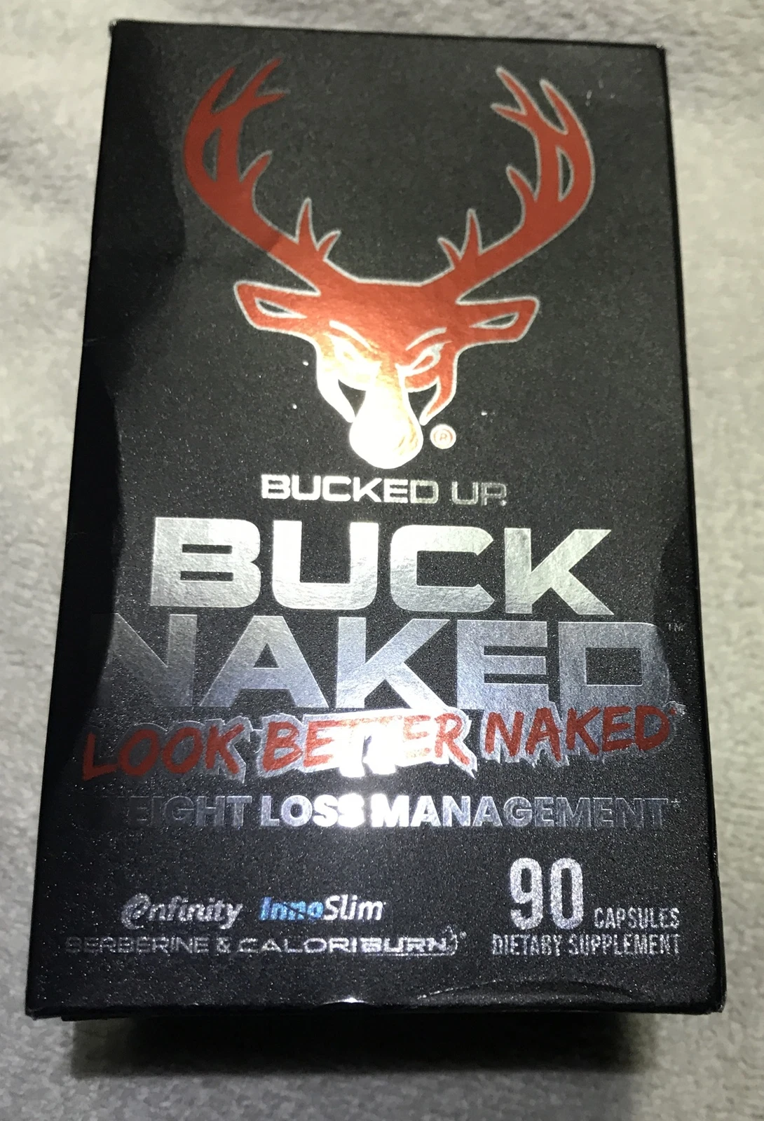BUCKED UP BUCK NAKED WEIGHT LOSS MANAGEMENT 90 CAPSULES EXP. 04/2026
