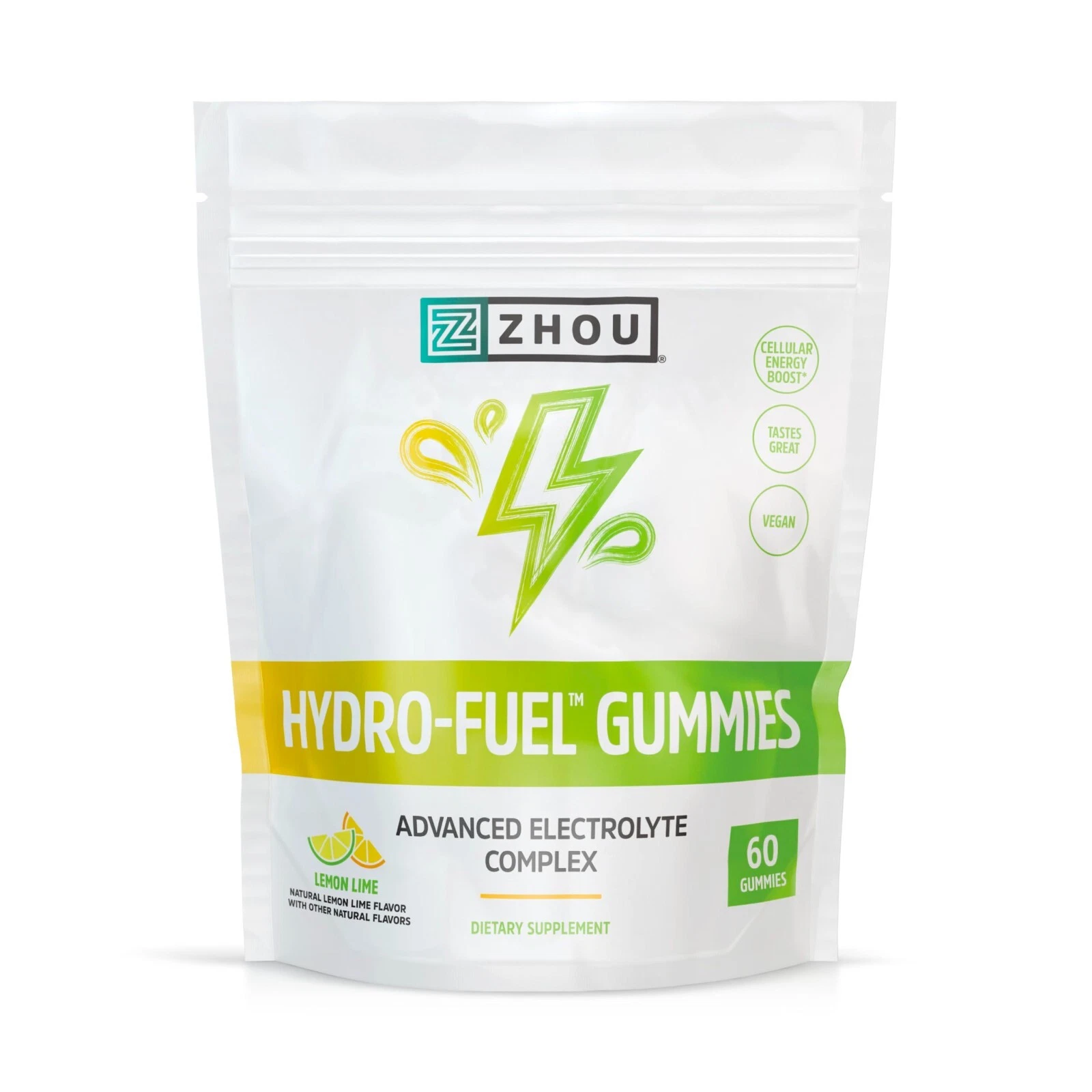 Zhou Hydro-Fuel Gummies 60 count (Lemon Lime)