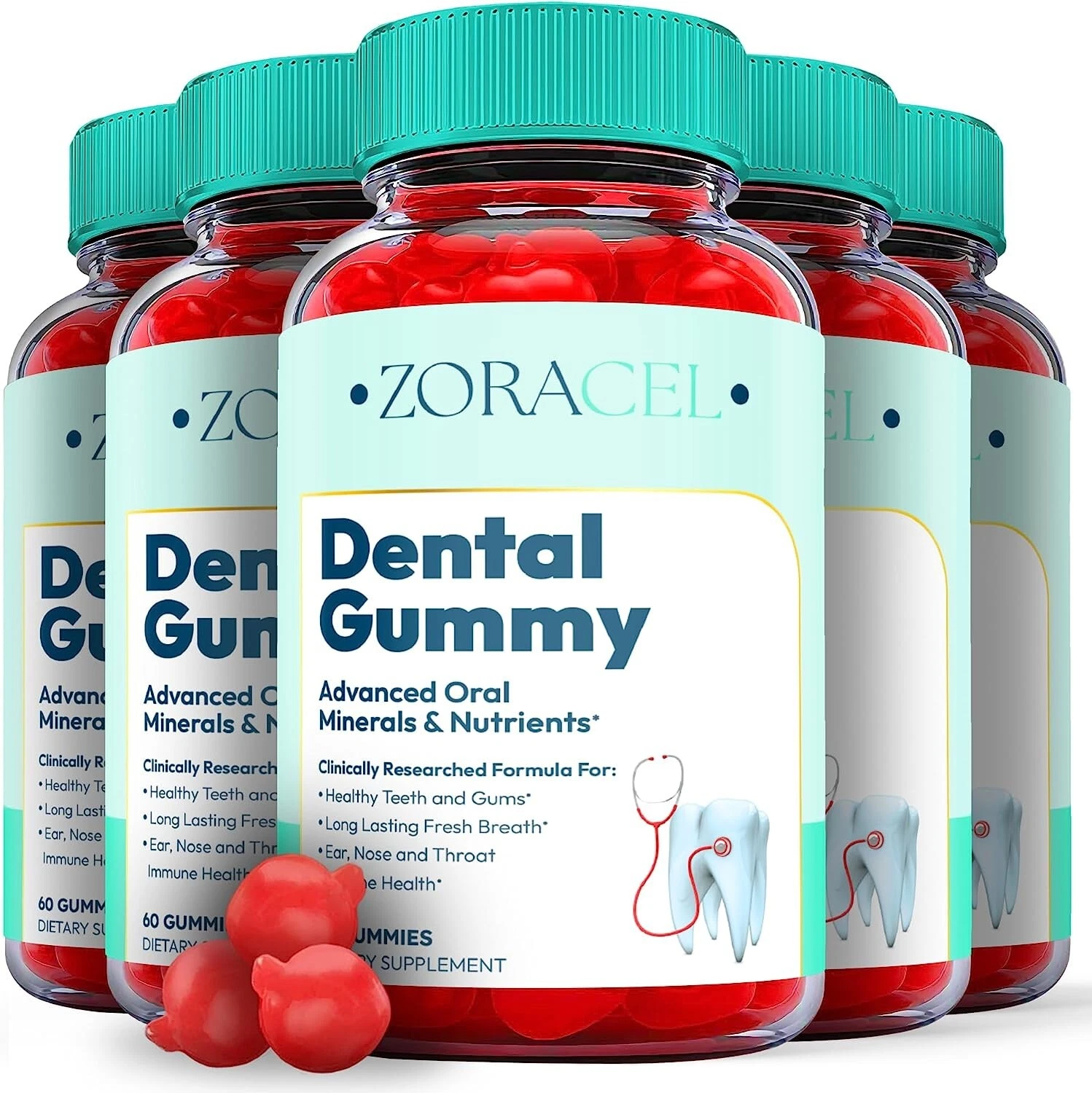 [166793018622] 5 - Zoracel Dental Gummies - Oral Minerals and Nutrients for Healthy Teeth & Gum