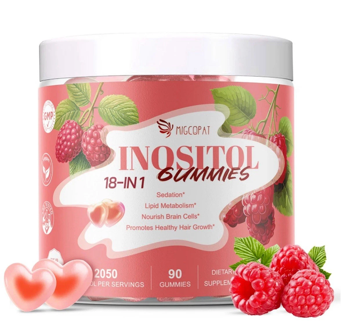 Inositol Gummies - 40:1 Ratio, Omega-3, Folate, Hormone Support, 90ct