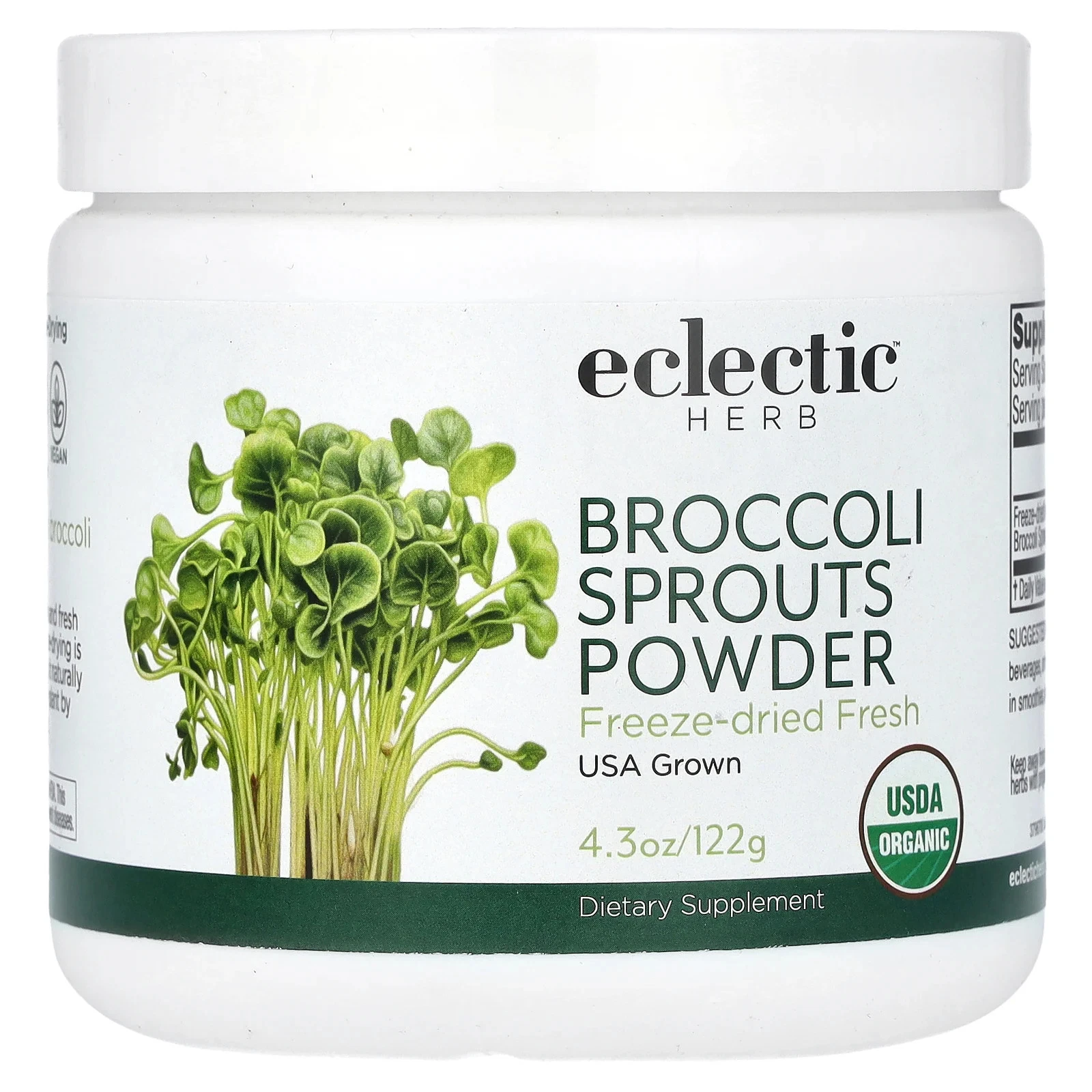 [136132287493] Broccoli Sprouts Powder, 4.3 oz (122 g)