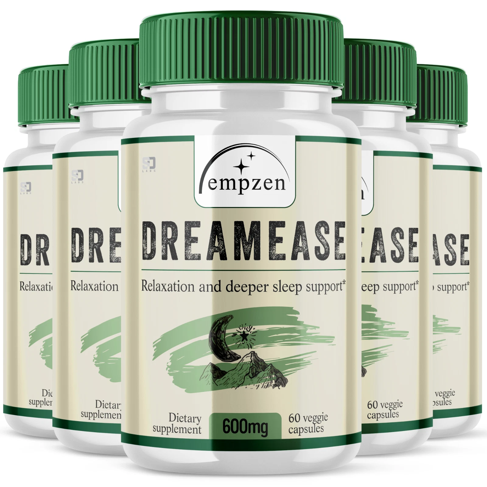(5 Pack) Dreamease Pills - Dietary Supplement For Daily Wellness - 300 Capsules