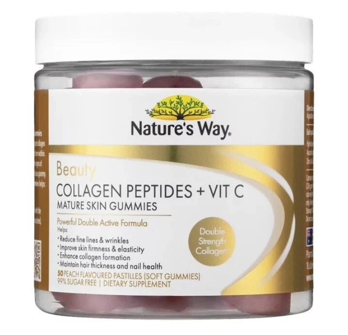 Nature's Way Beauty Collagen Peptides + Vit C Mature Skin 50 Gummies