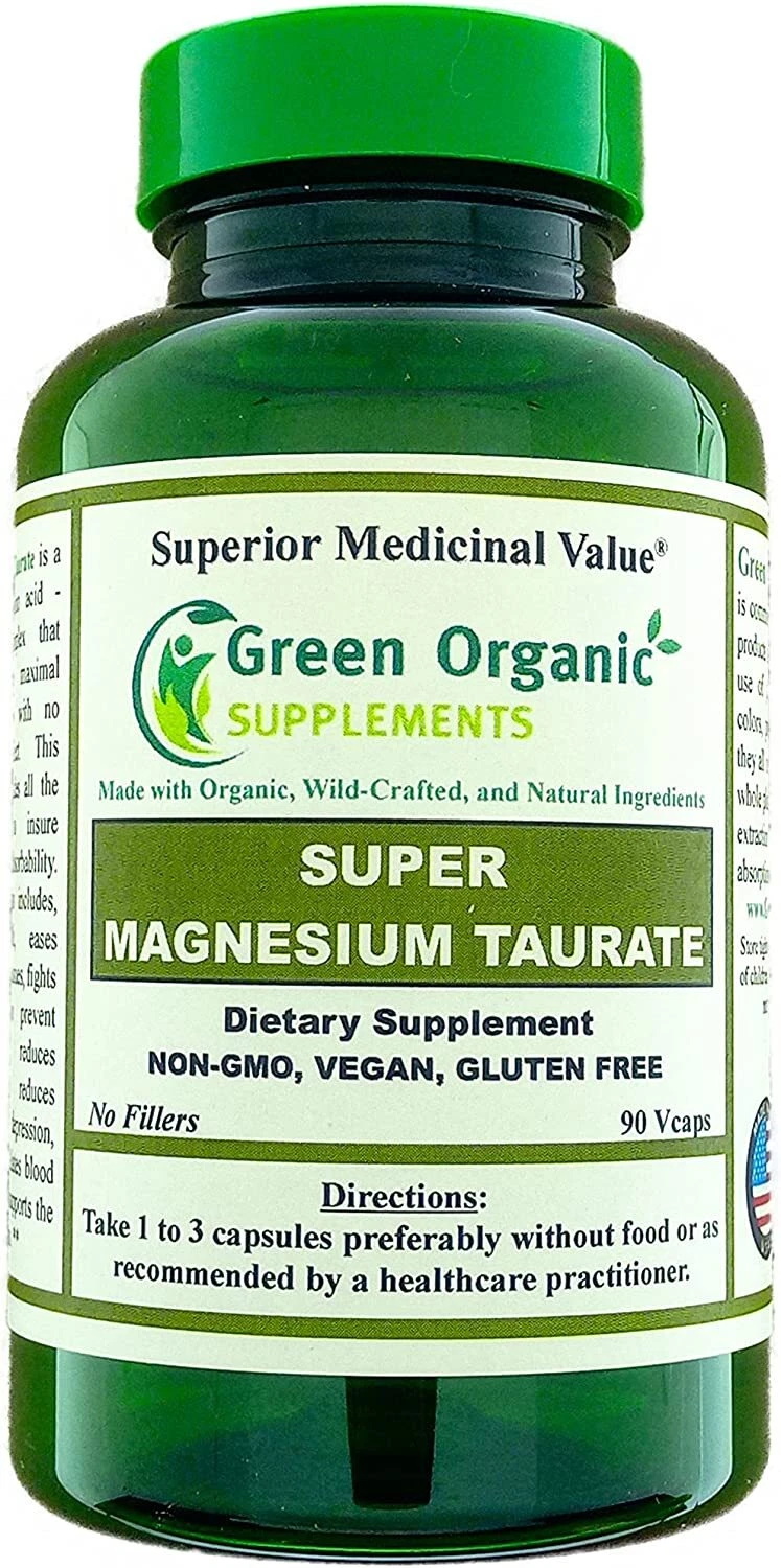 Magnesium Taurate, High Absorbable, 90 VCaps, Non-GMO, Vegan, & Gluten Free