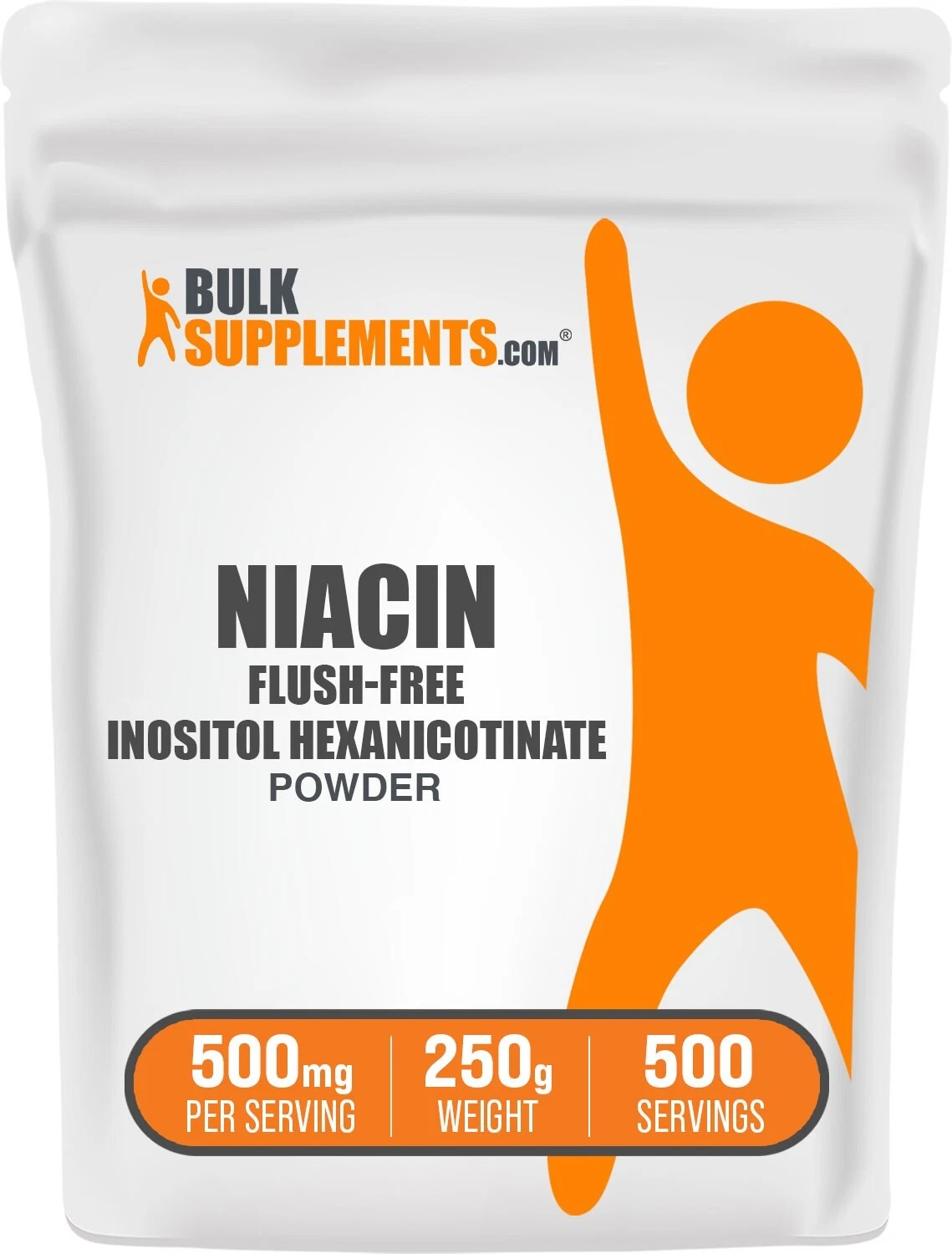BulkSupplements Flush Free Niacin Powder - 500mg per Serving