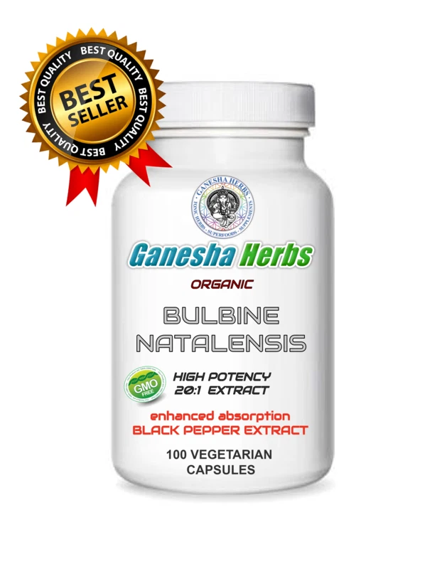 ORGANIC BULBINE NATALENSIS HIGH POTENCY 20:1 EXTRACT 100 CAPSULES