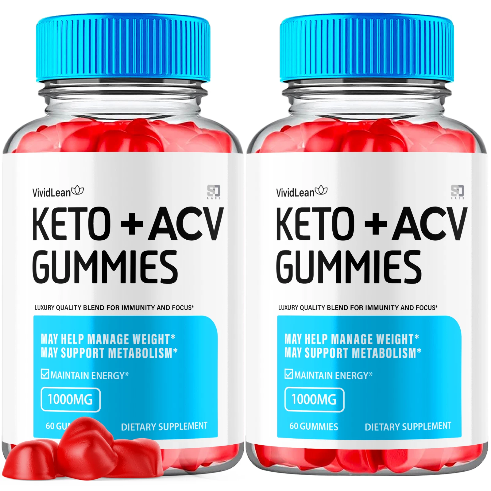 VividLean Keto ACV Gummies Support Weight Management and Metabolism (2 Pack)