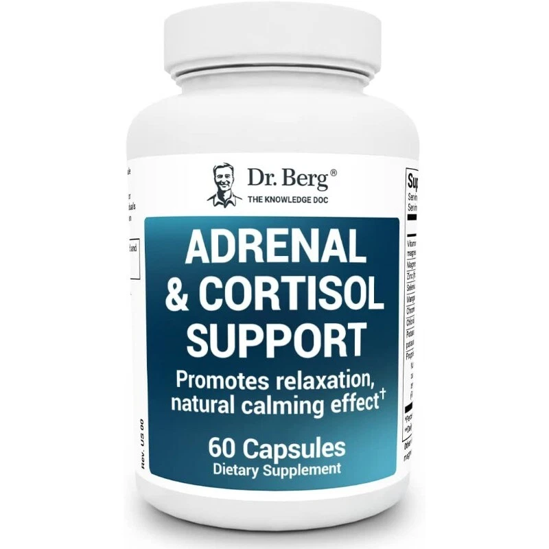 Dr. Berg Adrenal and Cortisol Capsules - Mood, Focus, Relaxation Stress Support