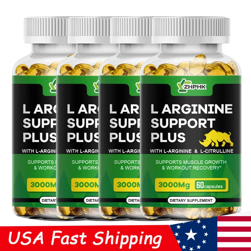 L-Arginine 60 Capsules 3000mg Nitric Oxide Muscle Strength EXTRA STRENGTH