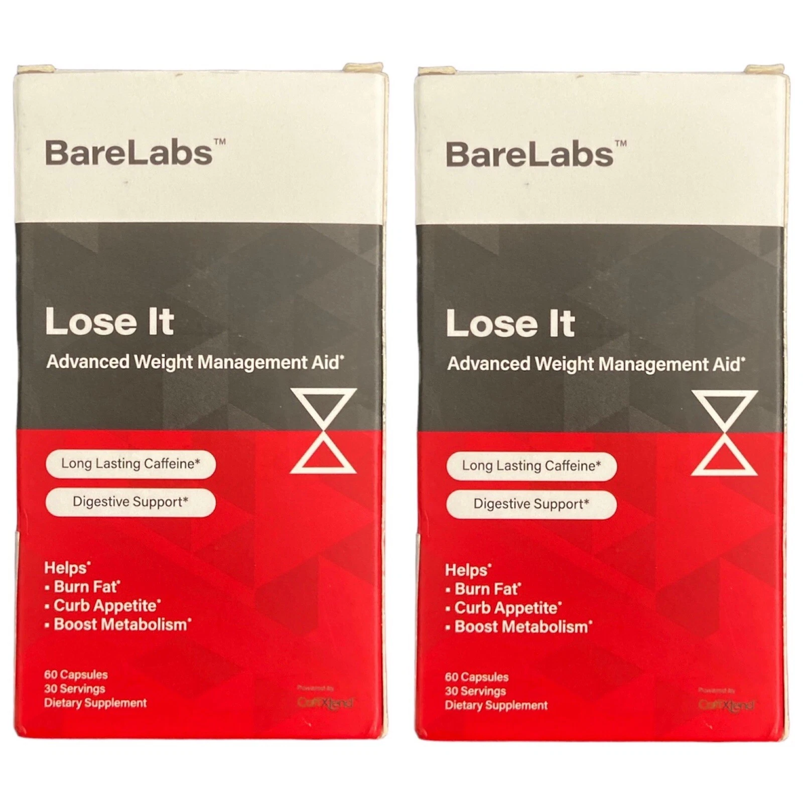 [177038422093] BareLabs Lose It Advanced Weight Management Aid Lot Of 2 Burn Fat Metabolism NEW