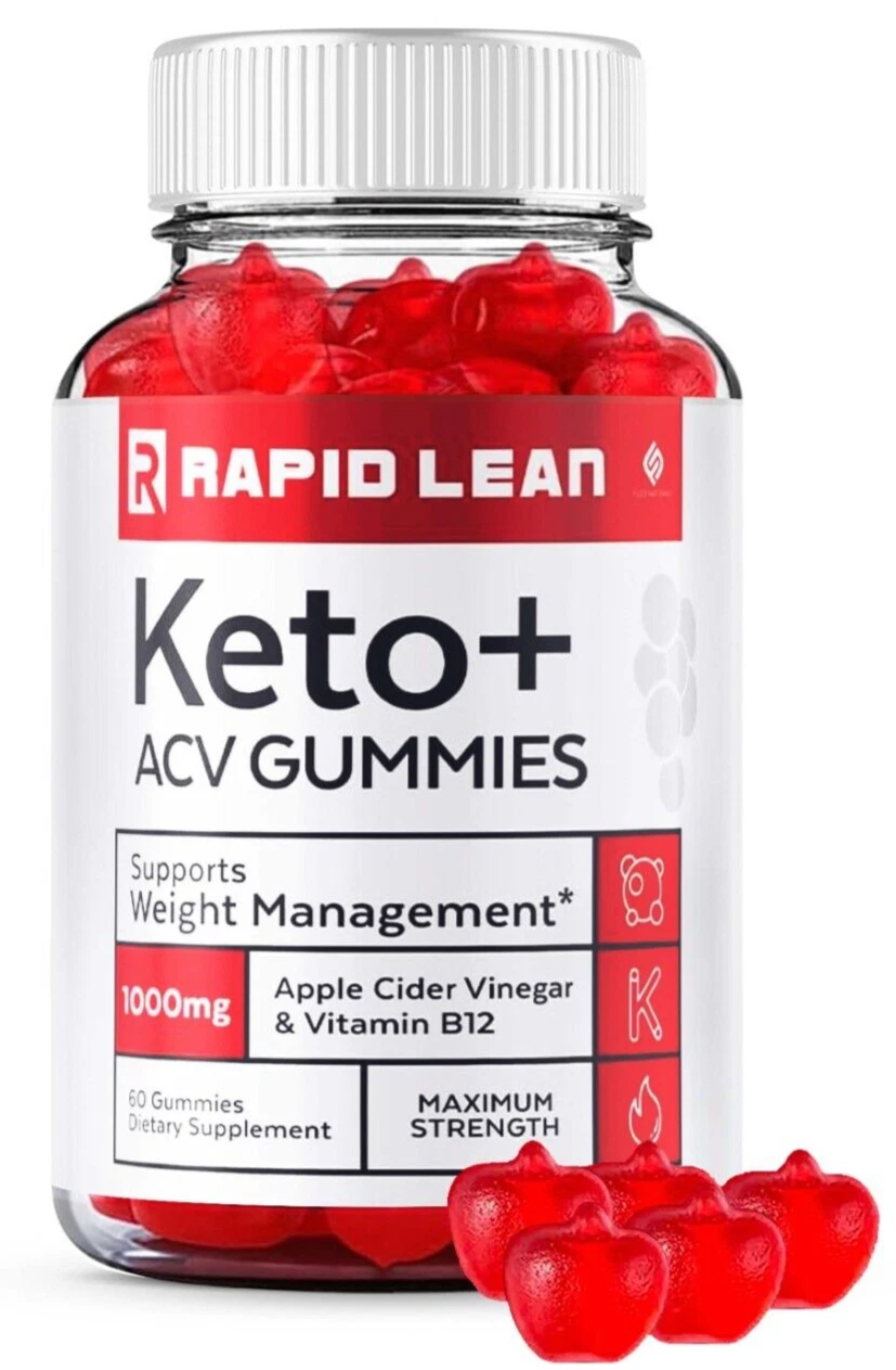 Rapid Lean Keto ACV Gummies Weight Loss Vitamin B12 Supplement - (60 Gummies)