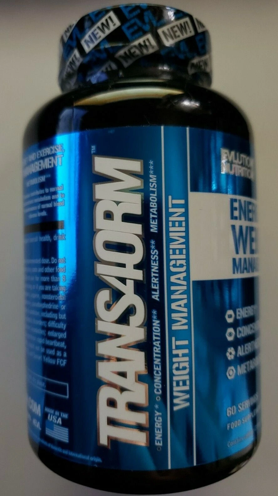 [353898758717] Evlution Nutrition Trans4orm Thermogenic Fat Burner - 120 Capsules Exp 2/2026