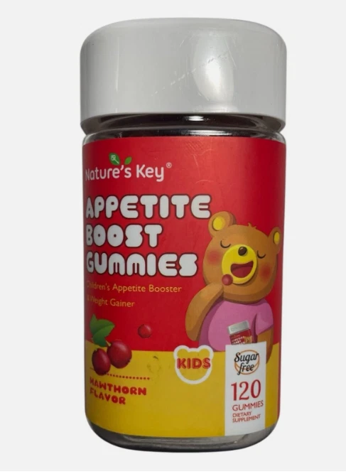 Nature's Key Appetite Boost Gummies for Kids -Hawthorn Flavor 120 gummies. 12/25