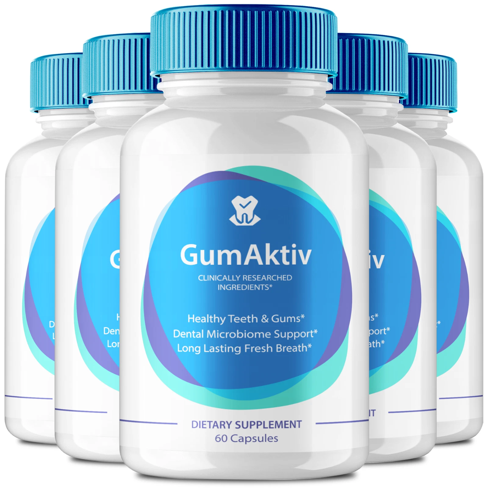 [176677896952] (5 Pack) GumAktiv Capsules for Gums & Teeth Health, GumAktiv for Dental Support