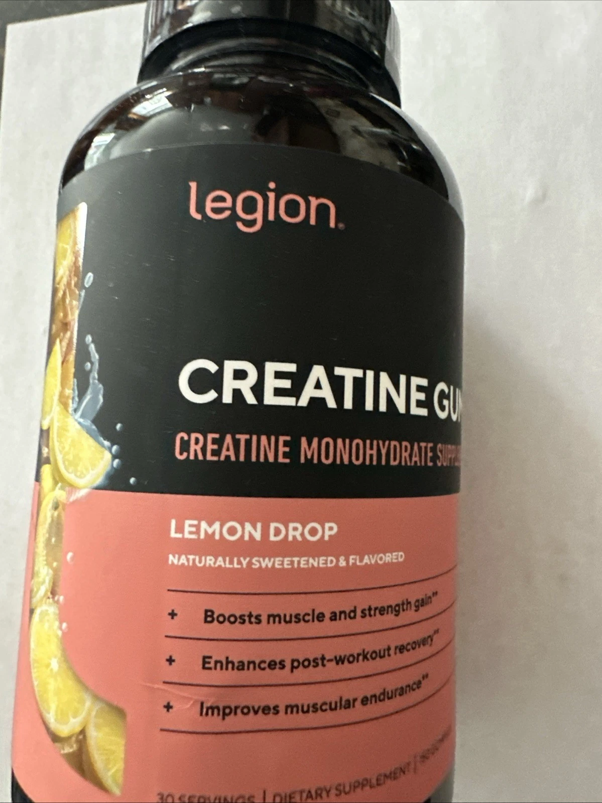 Legion Creatine Supplement Gummies, Lemon Drop, 150 Gummies…Muscle Strength New